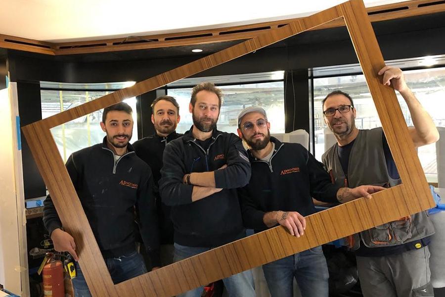 AP Montaggi - Arredi Civili e Navali - Sul cantiere di Ancona